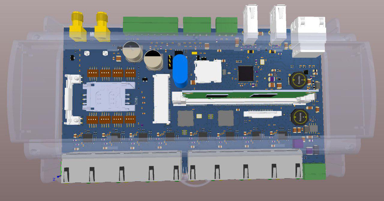 Scheda industriale di controllo 8 sensori digitali su porte RS232/485